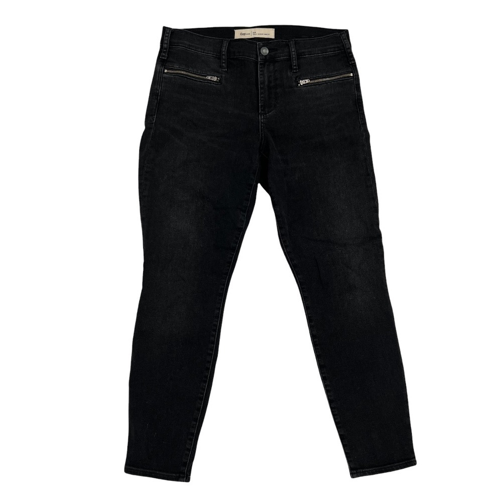 GAP Black True Ankle Skinny Front Zip Pocket Jeans Size 29 Women's